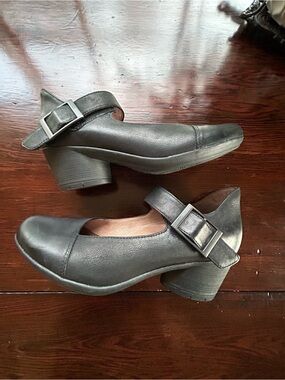 Dansko Roxanne Mary Jane Black Leather size 37
